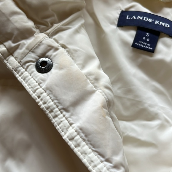Lands End ivory colored puffy vest - Picture 3 of 6